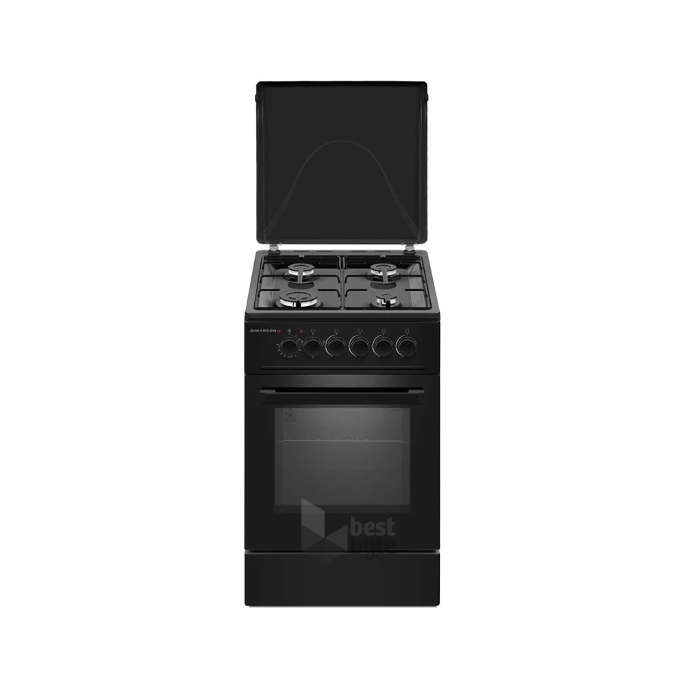 Dimarson DM-TE-5540 fekete, szabadonálló, gáz, kombinált, főzőzóna: 4, sütő:58L, tűzhely