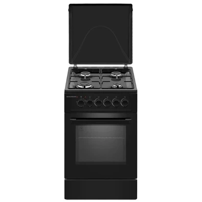 Dimarson DM-TE-5540 fekete, szabadonálló, gáz, kombinált, főzőzóna: 4, sütő:58L, tűzhely