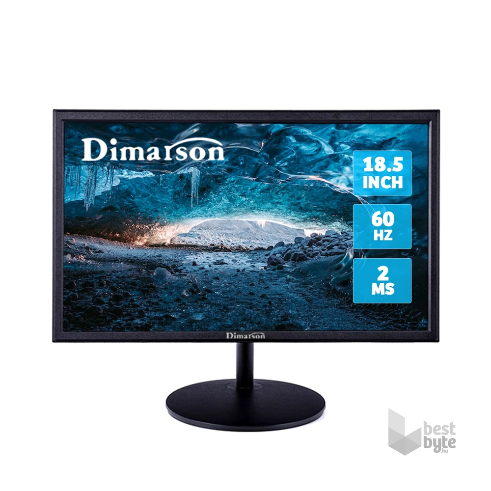 Dimarson 18,5" DM-P185 WXGA HDMI/VGA fekete monitor (Újracsomagolt)