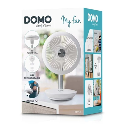 Domo DO8147 MyFan asztali- és hordozható fehér akkumulátoros mini ventilátor