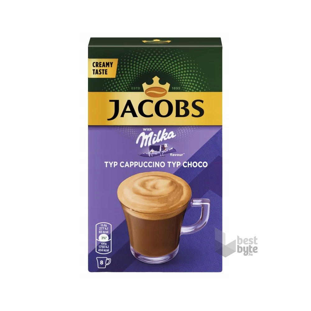Douwe Egberts Jacobs Cappuccino Milka 8x15,8g instant kávékeverék csomag