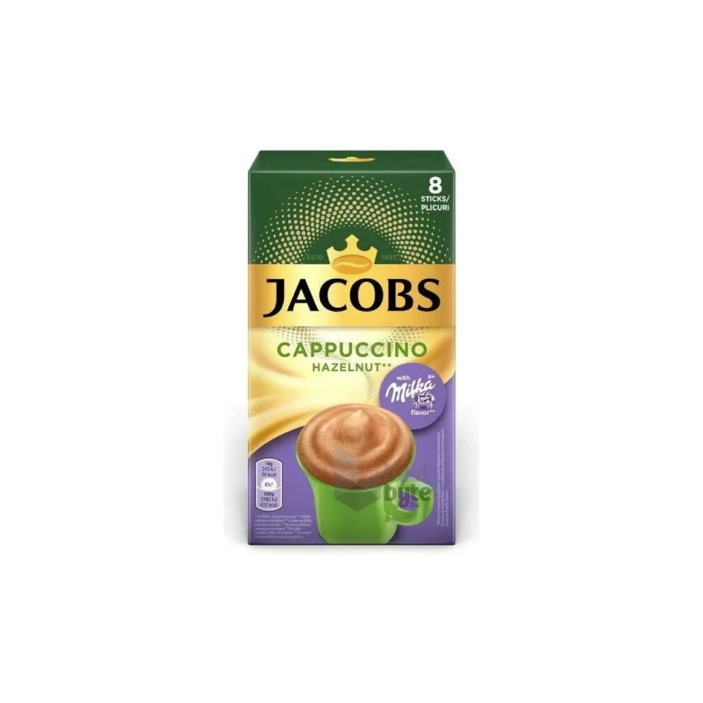 Douwe Egberts Jacobs Cappuccino Milka-Mogyorós 8x16,5g instant kávékeverék csomag