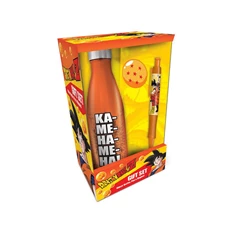 Dragon Ball Z "Saiyan Power" kulcstartó + 540ml fém kulacs + toll csomag