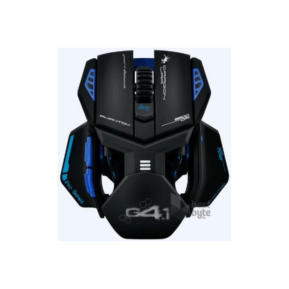 Dragon War Phantom 4.1 fekete-kék gamer egér