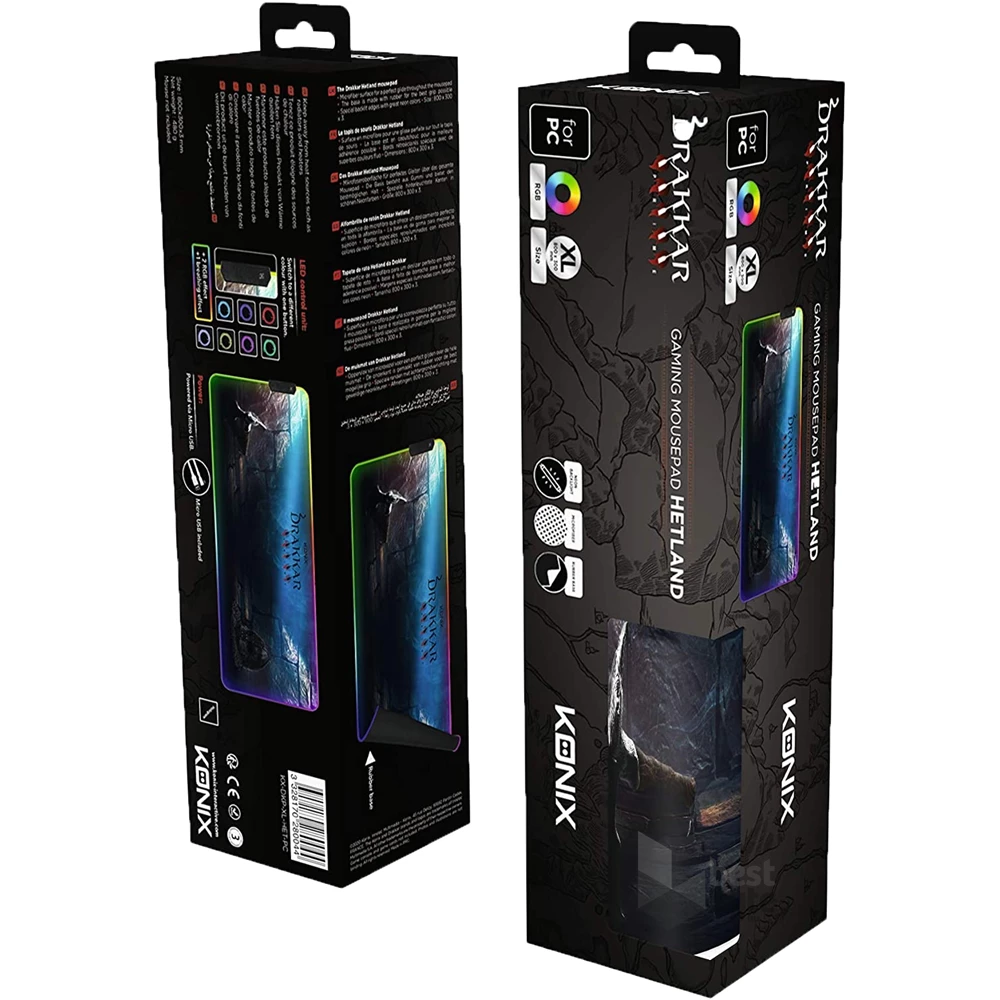 Drakkar Hetland Prime RGB egérpad - XL