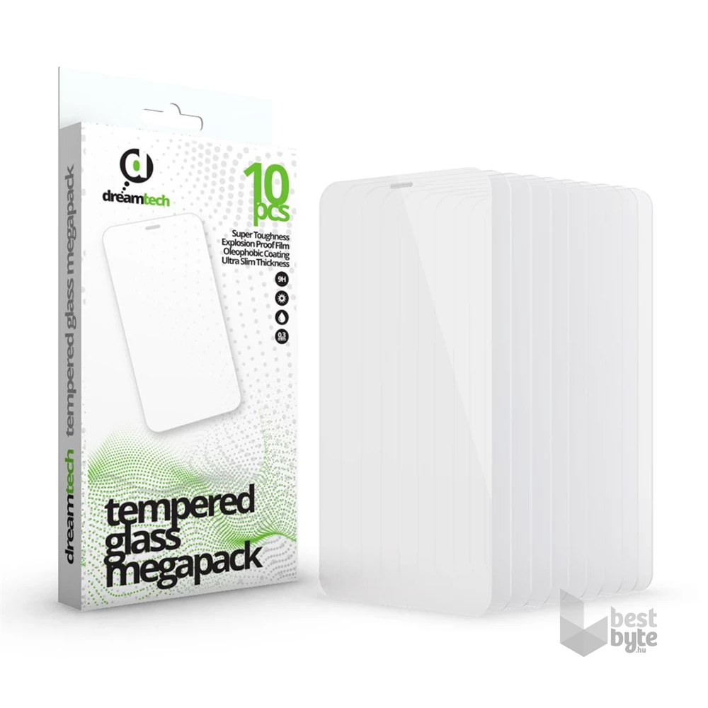 Dreamtech 126652 iPhone 14 Pro Max MEGAPACK 10 db üveg kijelzővédő fólia
