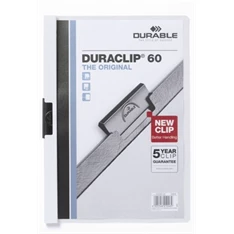 Durable Duraclip A4 60lapos fehér clip-mappa
