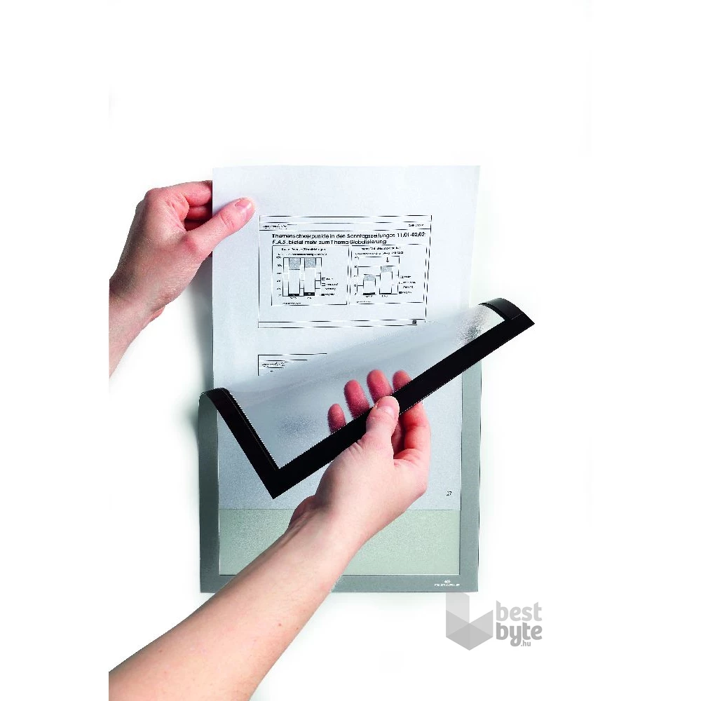 Durable Duraframe Magnetic A4 5db/csomag ezüst infokeret