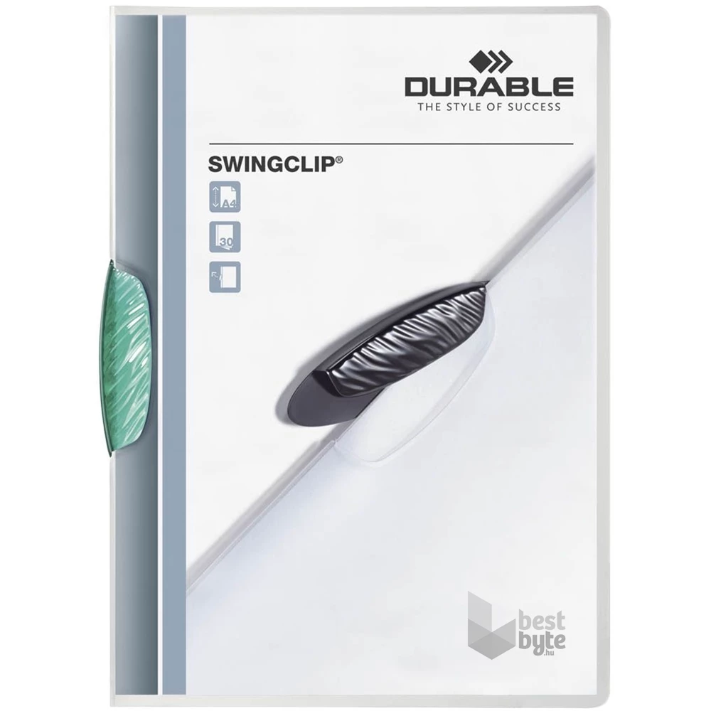 Durable Swingclip A4 30lapos sötét zöld clip-mappa