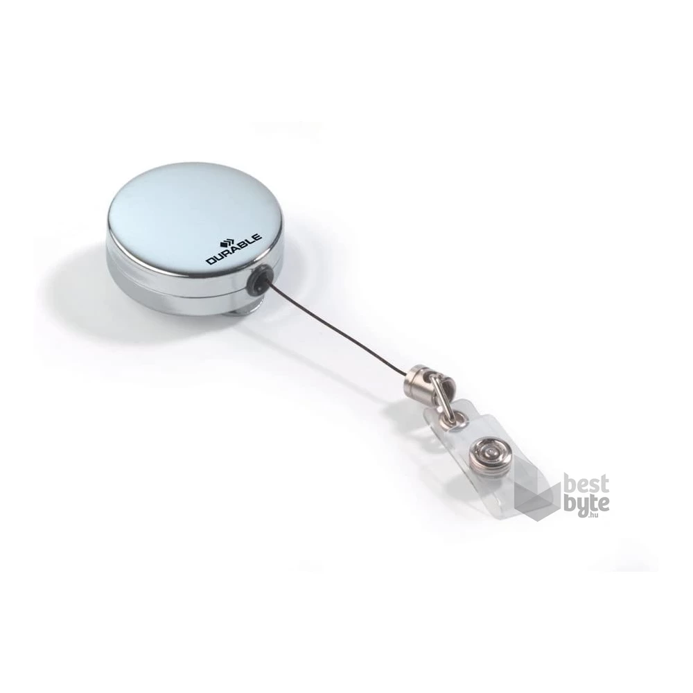 Durable jojós fém kerek patentos 1db névkitűző tartó