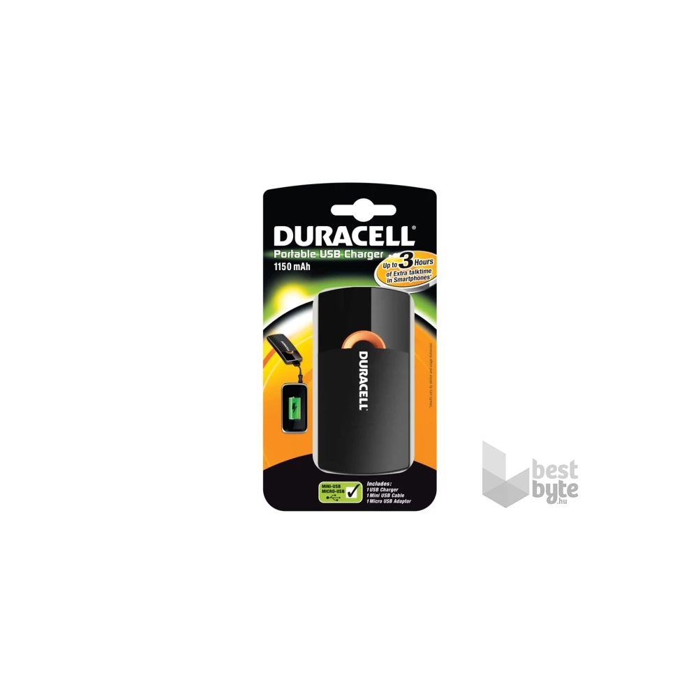 Duracell hordozható 3 órás USP elemtöltő