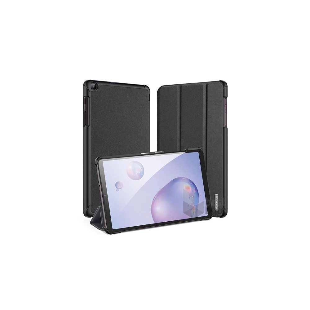 Dux Ducis GP-112439 Galaxy Tab A8 10.5 LTE (2021) SM-X205 / WIFI (2021) SM-X200 fekete bőr hatású tablet tok