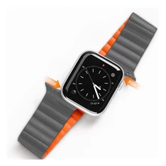 Dux Ducis GP-122526 Apple Watch Series SE 2 40mm / Series 9 41mm / Series 8 41mm szürke/narancs szilikon óraszíj