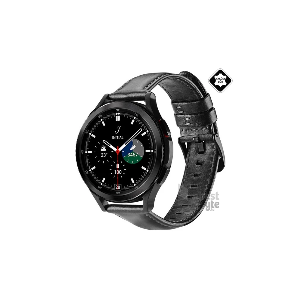 Dux Ducis GP-133934 univerzális 20mm fekete bőr óraszíj