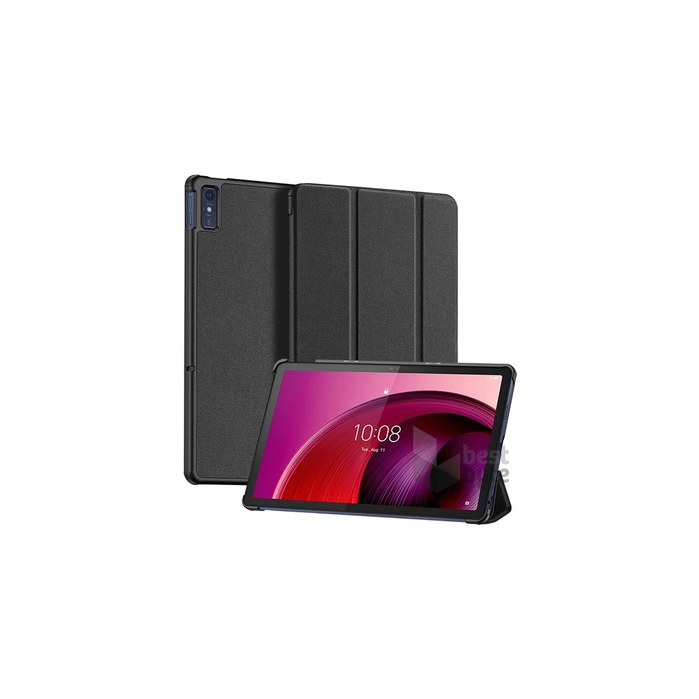 Dux Ducis GP-134511 Lenovo Tab M10 5G (TB-X607) fekete bőr hatású oldalra nyíló tok