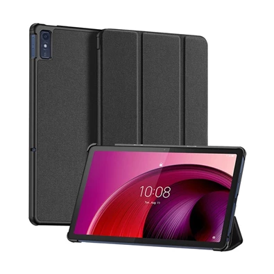 Dux Ducis GP-134511 Lenovo Tab M10 5G (TB-X607) fekete bőr hatású oldalra nyíló tok