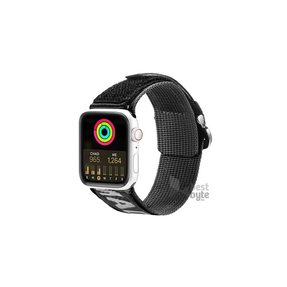 Dux Ducis GP-137699 Apple Watch Ultra 2 49mm / Watch Series 9 45mm / Watch Series 2 42mm fekete nylon óraszíj