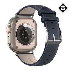 Dux Ducis GP-149593 Apple Watch Series 9 41mm / Watch Series 8 41mm / Watch Series 7 41mm sötétkék bőr óraszíj