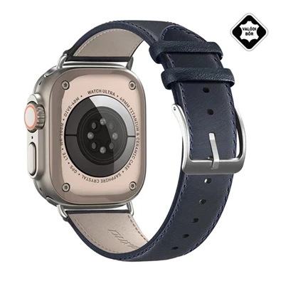 Dux Ducis GP-149593 Apple Watch Series 9 41mm / Watch Series 8 41mm / Watch Series 7 41mm sötétkék bőr óraszíj