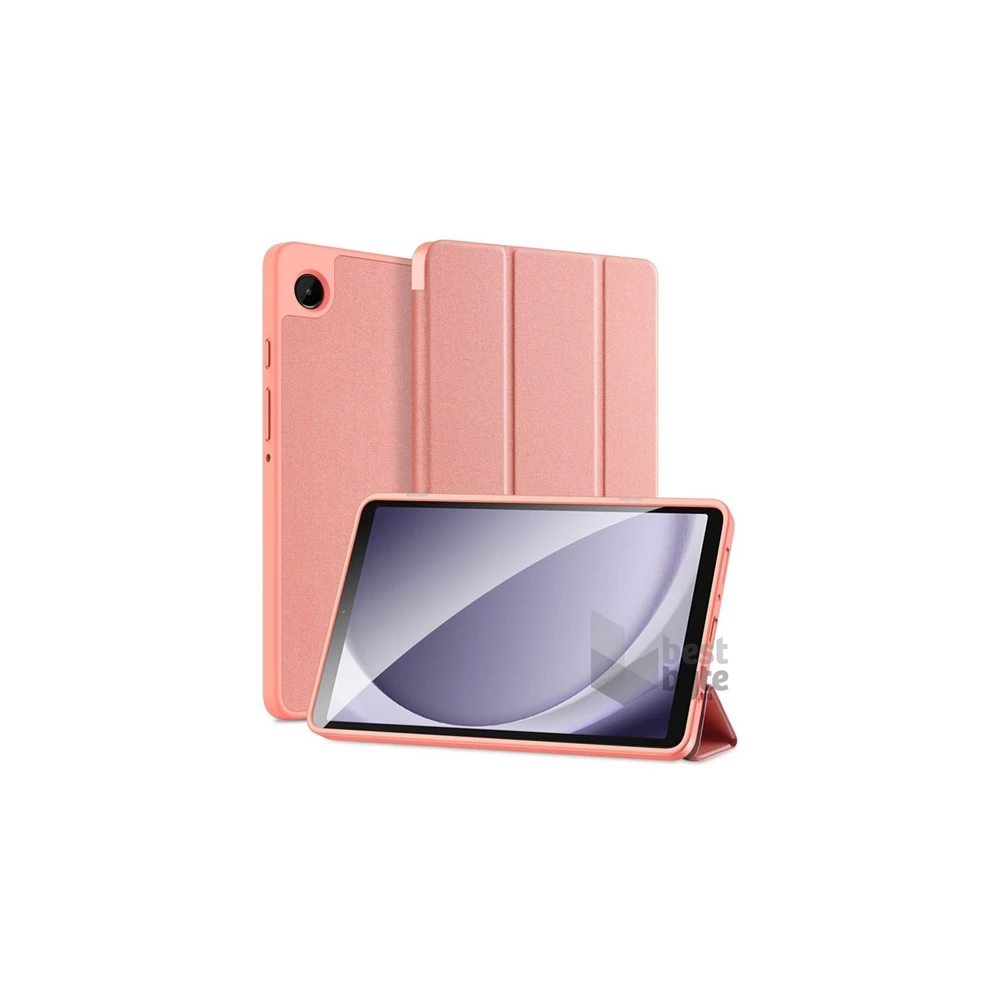 Dux Ducis GP-150491 Galaxy Tab A9 LTE (SM-X115) / WIFI (SM-X110) rózsaszín bőr hatású oldalra nyíló tok