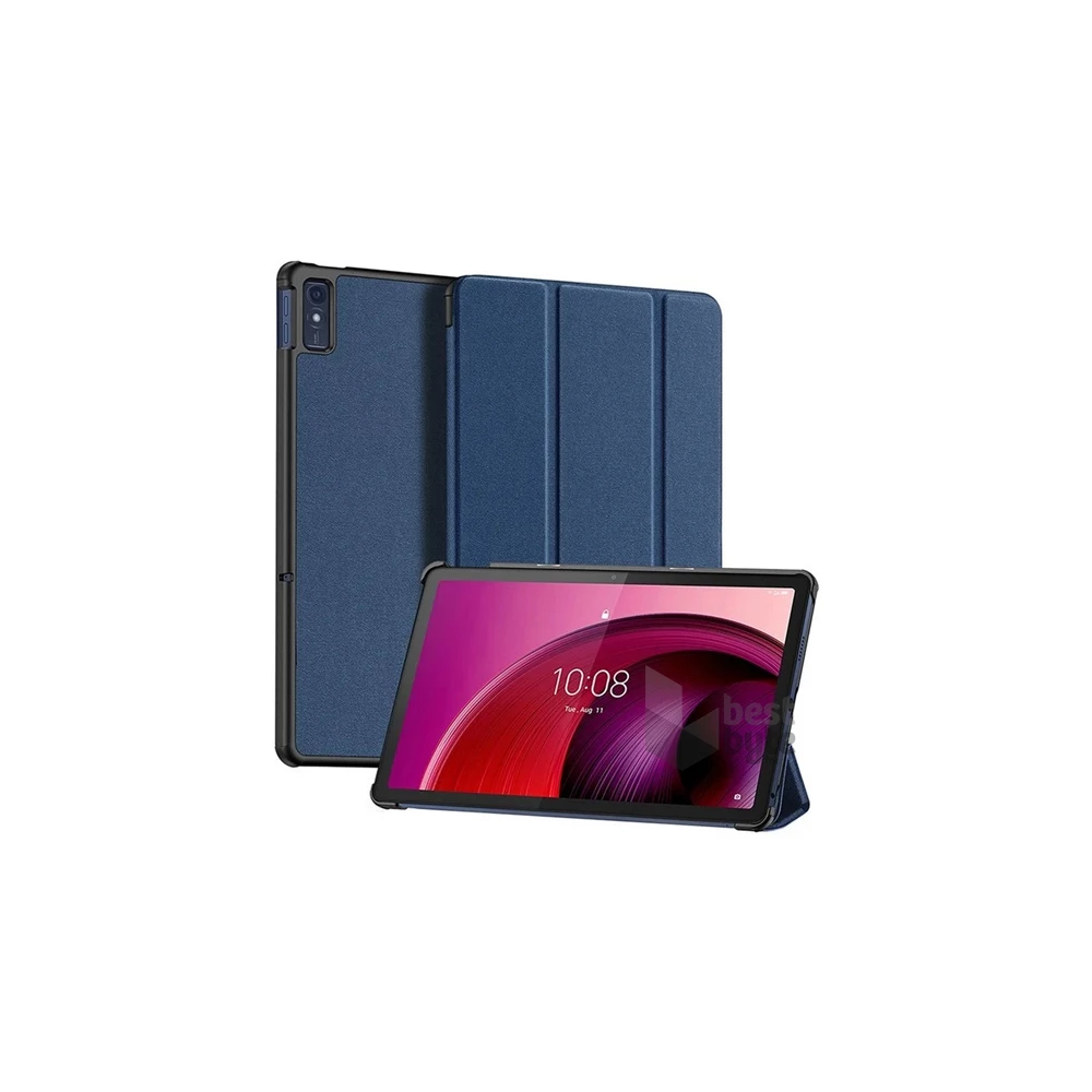 Dux Ducis GP-153239 Lenovo Tab M10 5G (TB-X607) sötétkék bőr hatású oldalra nyíló tok