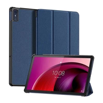 Dux Ducis GP-153239 Lenovo Tab M10 5G (TB-X607) sötétkék bőr hatású oldalra nyíló tok