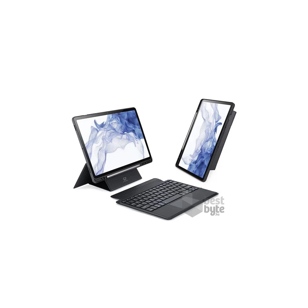 Dux Ducis GP-154696 Galaxy Tab S7 LTE 5G (SM-T876) / LTE (SM-T875) / WIFI (SM-T870) fekete bőr hatású billentyűzetes tok