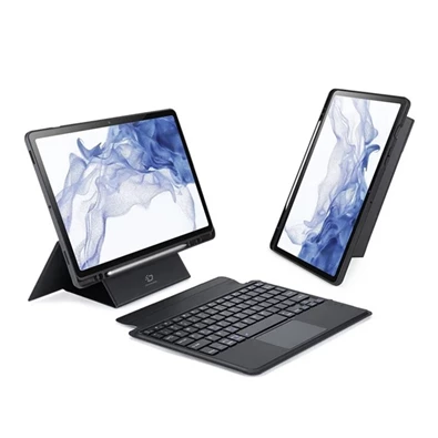 Dux Ducis GP-154696 Galaxy Tab S7 LTE 5G (SM-T876) / LTE (SM-T875) / WIFI (SM-T870) fekete bőr hatású billentyűzetes tok