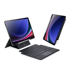 Dux Ducis GP-154698 Galaxy Tab S9 LTE (SM-X716) / Tab S9 WIFI (SM-X710) fekete bőr hatású billentyűzetes tok
