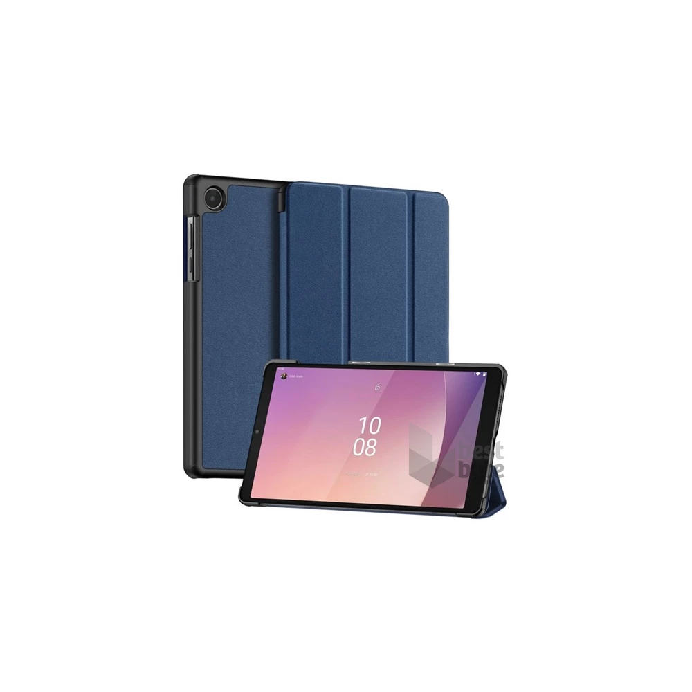 Dux Ducis GP-154702 Lenovo Tab M8 Gen4 (TB300F) WIFI / (TB300X) LTE sötétkék bőr hatású oldalra nyíló tok