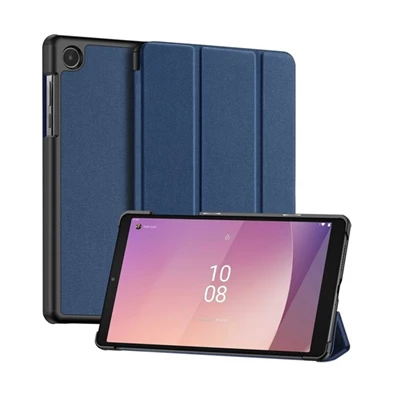 Dux Ducis GP-154702 Lenovo Tab M8 Gen4 (TB300F) WIFI / (TB300X) LTE sötétkék bőr hatású oldalra nyíló tok
