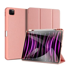 Dux Ducis GP-157397 iPad Pro 13 (2024) rózsaszín bőr hatású oldalra nyíló tok