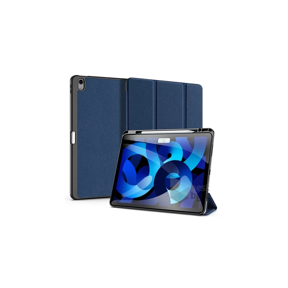 Dux Ducis GP-157398 iPad Air 13 (2024) sötétkék bőr hatású oldalra nyíló tok