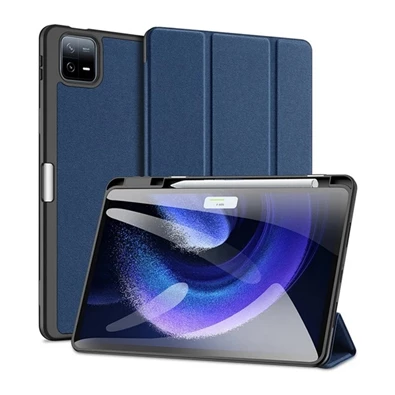 Dux Ducis GP-161784 Xiaomi Pad 6 sötétkék bőr hatású oldalra nyíló tok