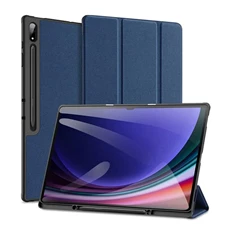 Dux Ducis GP-162917 Galaxy Tab S9 Ultra WIFI / LTE / S8 Ultra LTE sötétkék bőr hatású oldalra nyíló tok