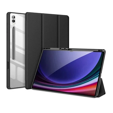 Dux Ducis GP-162923 Galaxy Tab S9 Ultra LTE / WIFI / S8 Ultra LTE fekete bőr hatású oldalra nyíló tok