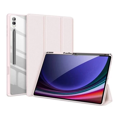 Dux Ducis GP-162924 Galaxy Tab S9 Ultra LTE / WIFI / Tab S8 Ultra LTE rózsaszín bőr hatású oldalra nyíló tok