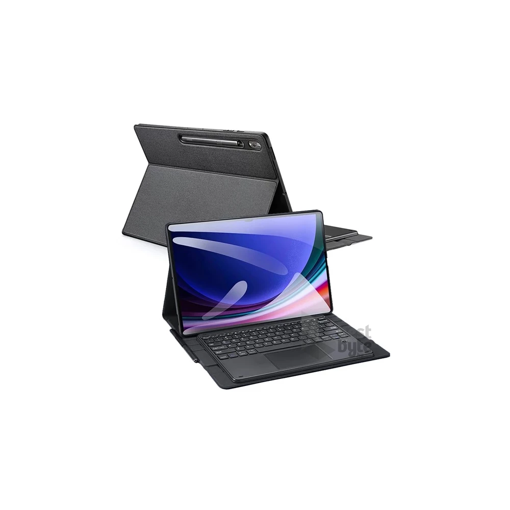 Dux Ducis GP-162929 Galaxy Tab S9 Ultra LTE / WIFI / S8 Ultra LTE fekete bőr hatású billentyűzetes tok