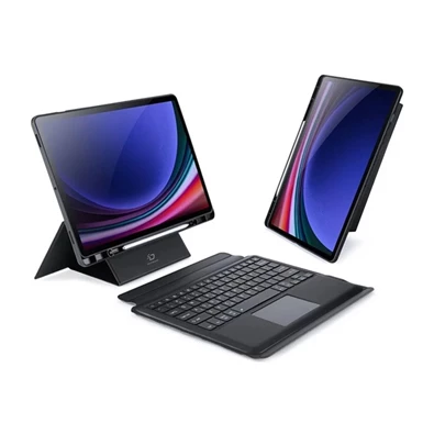 Dux Ducis GP-162930 Galaxy Tab S10 Plus LTE (SM-X826B) / WIFI (SM-X820) fekete bőr hatású billentyűzetes tok