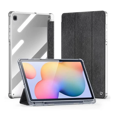 Dux Ducis GP-162932 Galaxy Tab S6 Lite 10.4 2024 LTE (SM-P625) / WIFI (SM-P620) fekete textil hatású oldalra nyíló tok