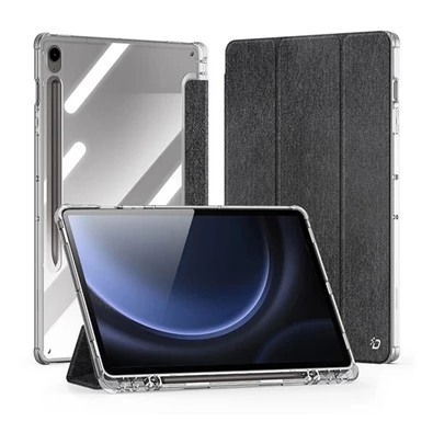 Dux Ducis GP-162934 Galaxy Tab S9 LTE (SM-X716) / WIFI (SM-X710) / FE (SM-X516) fekete textil hatású oldalra nyíló tok
