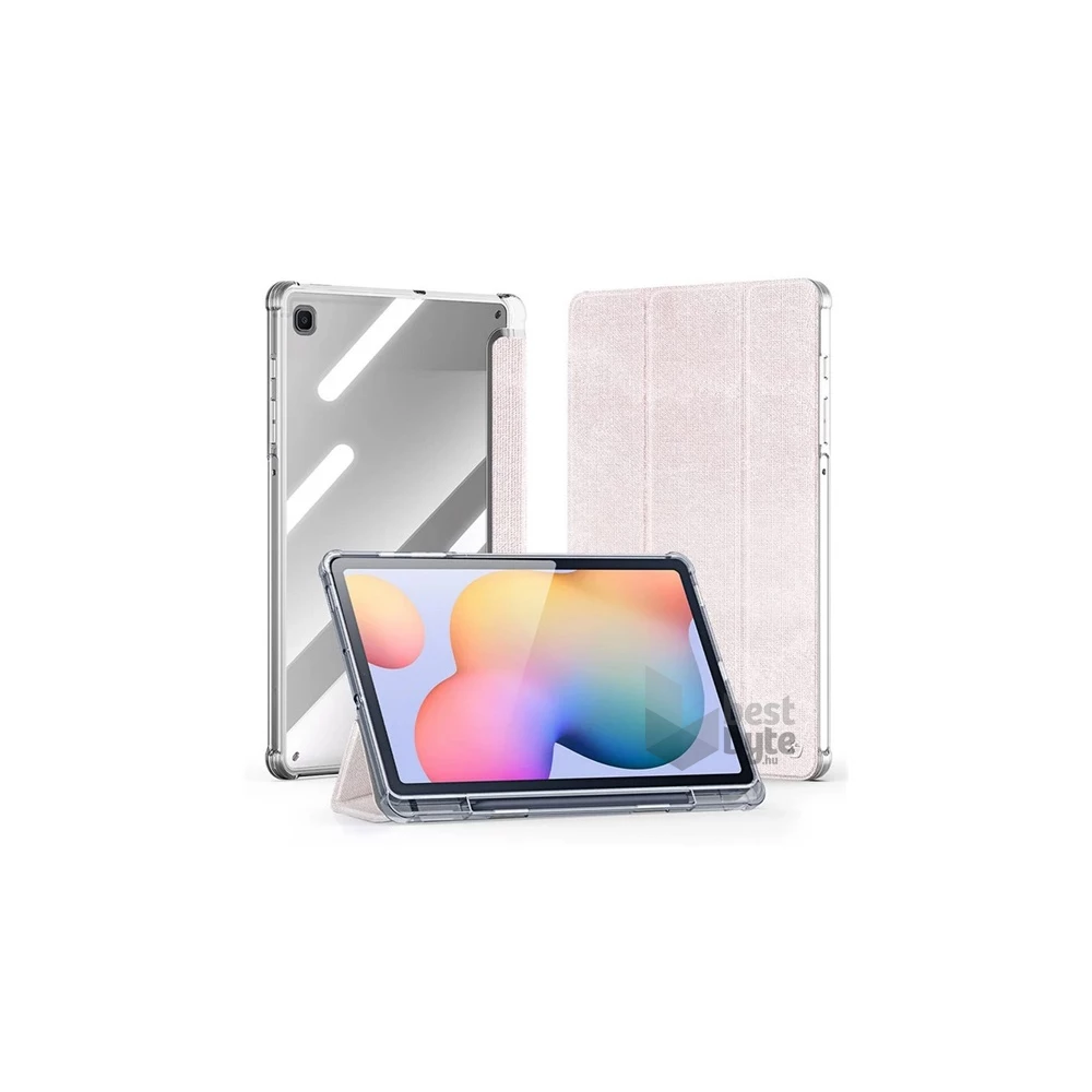 Dux Ducis GP-162944 Galaxy Tab S6 Lite 10.4 2024 LTE (SM-P625)/WIFI(SM-P620) rózsaszín textil hatású oldalra nyíló tok