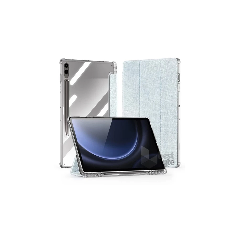 Dux Ducis GP-162954 Galaxy Tab S9 Plus LTE (SM-X816) / WIFI (SM-X810) / FE világoskék textil hatású oldalra nyíló tok