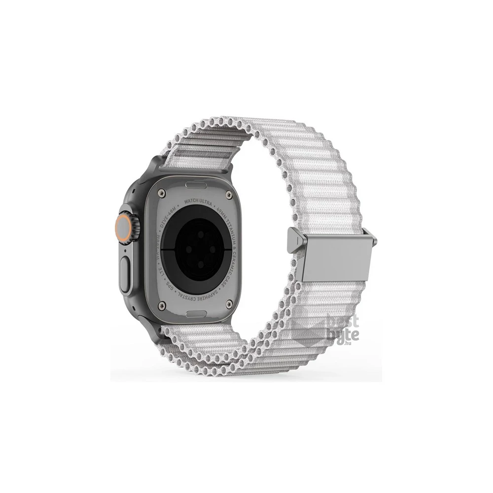 Dux Ducis GP-162964 Watch Series 5 44mm / 4 44mm / 3 42mm fehér nylon óraszíj