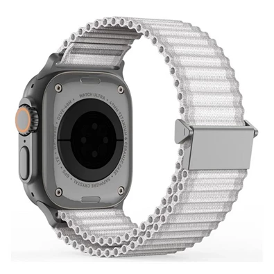 Dux Ducis GP-162964 Watch Series 5 44mm / 4 44mm / 3 42mm fehér nylon óraszíj