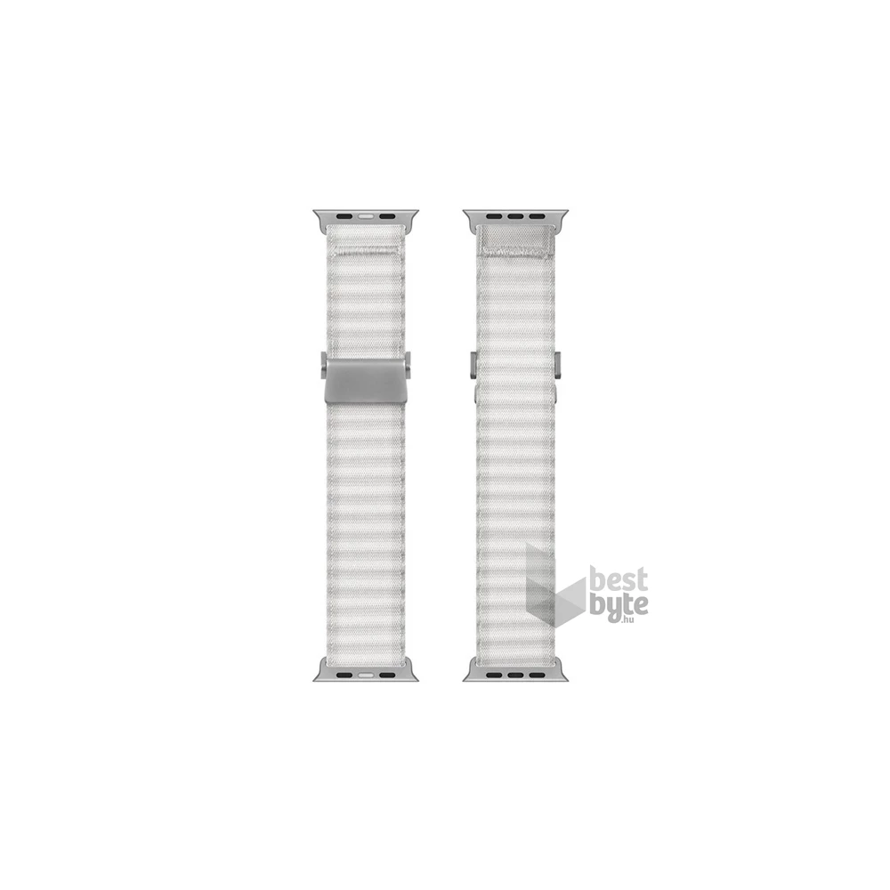 Dux Ducis GP-162964 Watch Series 5 44mm / 4 44mm / 3 42mm fehér nylon óraszíj