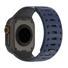 Dux Ducis GP-164439 Watch Series 5 44mm / 4 44mm / 3 42mm sötétkék/fekete szilikon óraszíj