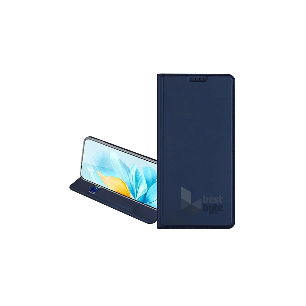 Dux Ducis GP-164921 Galaxy S25 Plus (SM-S936) sötétkék bőr hatású oldalra nyíló tok