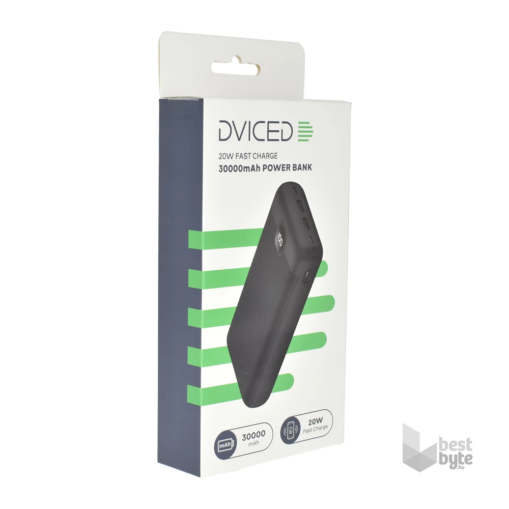 Dviced DV400006 30000mAh fekete powerbank