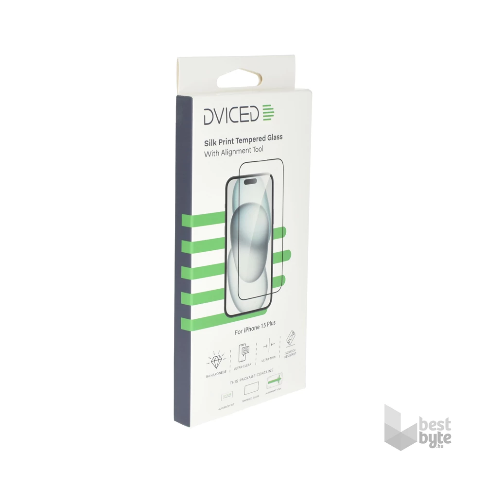 Dviced DV520003 iPhone 15 Plus 9H üveg kijelzővédő fólia